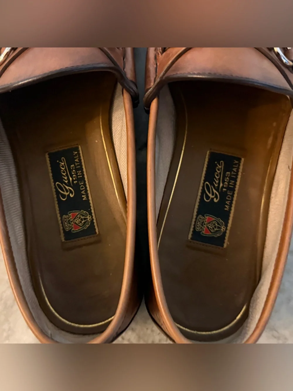 GUCCI 1953 Horsebit Tan Ombre Leather Loafer 7 / 7.5 US Jordaan Brown $1100